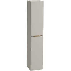 Saniselect Luca Hoge Kast 35x32x180cm Kiezel Grijs met messing greep