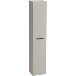 Saniselect Luca Hoge Kast 35x32x180cm Kiezel Grijs met mat zwarte greep