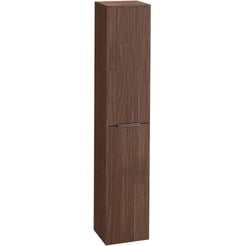 Saniselect Luca Hoge Kast 35x32x180cm Noten Urban met gun metal greep