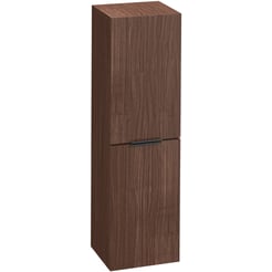 Saniselect Luca Midi Kast 35x32x120cm Noten Urban met mat zwarte greep