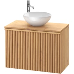 Ben Linea voorgemonteerd badmeubel incl. keramische waskom 80cm eiken naturel kraangat links