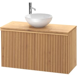 Ben Linea voorgemonteerd badmeubel incl. keramische waskom 100cm eiken naturel kraangat links