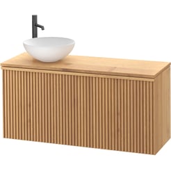 Ben Linea voorgemonteerd badmeubel incl. solid surface waskom links 120cm eiken naturel