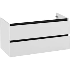 Ben Limara Wastafelonderkast 2 laden, 100x44,5x50 cm, Glans Wit mat zwart