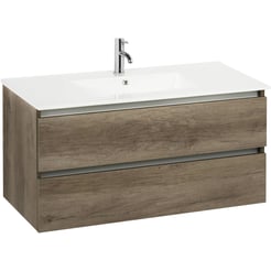 Ben Limara Wastafelmeubelset 100cm Nebraska Eiken/Aluminium