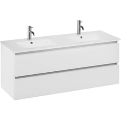 Ben Limara Wastafelmeubelset 120cm Glans Wit/Aluminium