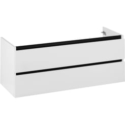 Ben Limara Wastafelonderkast 2 laden, 120x44,5x50 cm, Glans Wit mat zwart