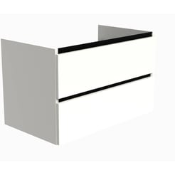 Ben Limara Wastafelonderkast 2 laden, 100x44,5x50 cm, Glans Wit mat zwart