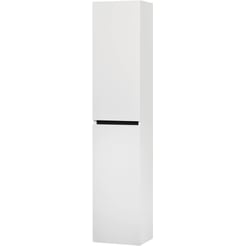 Ben Limara Hoge kast Links, 35x29x165 cm, Glans Wit/Mat Zwart