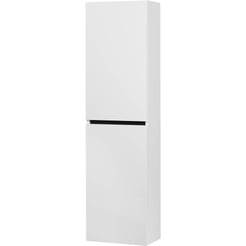 Ben Limara Hoge kast Links, 45x29x165 cm, Glans Wit/Mat Zwart