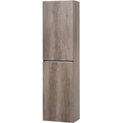 Ben Limara Hoge kast Links, 45x29x165 cm, Nebraska Eiken/Aluminium