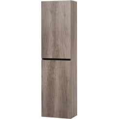 Ben Limara Hoge kast Links, 45x29x165 cm, Nebraska Eiken/Mat Zwart