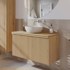 Ben Linea badmeubel met keramische waskom 100cm eiken naturel