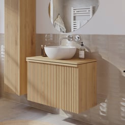 Ben Linea badmeubel met keramische waskom 80cm eiken naturel