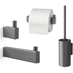 ZACK Linea toilet accessoireset 4-in-1 Grafiet