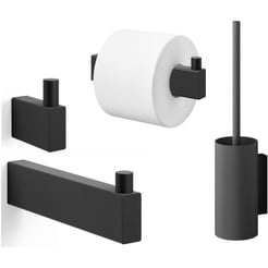 ZACK Linea toilet accessoireset 4-in-1 Zwart