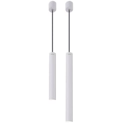 Looox Light Collection 2 badkamer hanglampen 25 en 40 cm mat wit