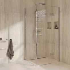 Ben Martino 3.0 douchecabine draaideur rechts incl. antikalk 100x80cm chroom