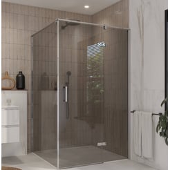 Ben Meteora douchecabine 120x120x200cm rechtsdraaiend chroom grijs glas