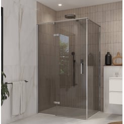 Ben Meteora douchecabine 120x90x200cm linksdraaiend chroom grijs glas