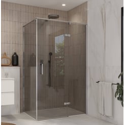 Ben Meteora douchecabine 120x80x200cm rechtsdraaiend chroom grijs glas