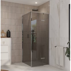 Ben Meteora douchecabine 80x100x200cm rechtsdraaiend chroom grijs glas