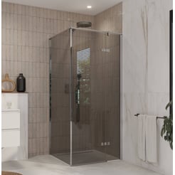 Ben Meteora douchecabine 90x100x200cm rechtsdraaiend chroom grijs glas