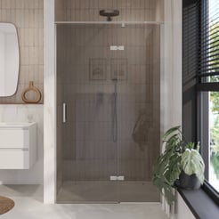 Ben Meteora Draaideur rechts 100x200 cm Chroom Grijs Glas