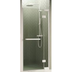 Novellini N180 1B Nisdraaideur 88,5-90x200 cm Wit Mat Helder Glas
