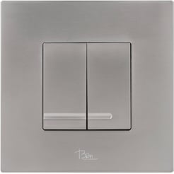 Ben Nemano Bedieningspaneel 16x16 cm Geborsteld Nikkel