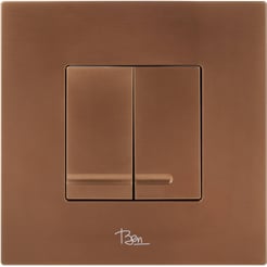 Ben Nemano Bedieningspaneel 16x16 cm Geborsteld Koper