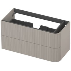 Saniselect Orbido Wastafelonderkast 100x45x52 cm Kiezel Grijs