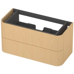 Saniselect Orbido Wastafelonderkast 100x45x52 cm Fineer - Pure