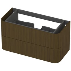Saniselect Orbido Wastafelonderkast 100x45x52 cm Fineer - Terra