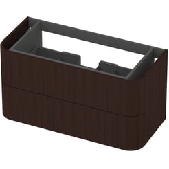 Saniselect Orbido Wastafelonderkast 100x45x52 cm Fineer - Charcoal
