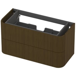 Saniselect Orbido Wastafelonderkast 100x45x52 cm Fineer - Terra