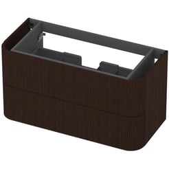 Saniselect Orbido Wastafelonderkast 100x45x52 cm Fineer - Charcoal