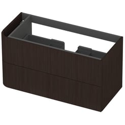 Saniselect Orbido Wastafelonderkast 100x45x52 cm Fineer - Charcoal