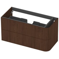Saniselect Orbido Wastafelonderkast 100x45x52 cm Fineer - Terra