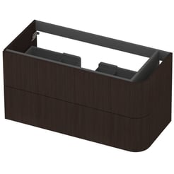 Saniselect Orbido Wastafelonderkast 100x45x52 cm Fineer - Charcoal