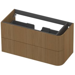 Saniselect Orbido Wastafelonderkast 100x45x52 cm Fineer - Pure