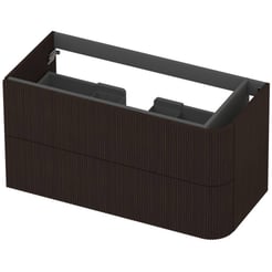 Saniselect Orbido Wastafelonderkast 100x45x52 cm Fineer - Charcoal