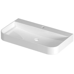 Saniselect Orbido wastafel 1 kraangat 80x45x10cm glans wit