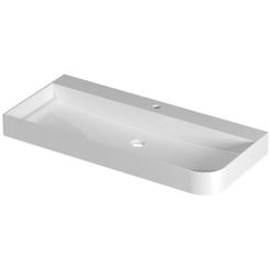 Saniselect Orbido wastafel 1 kraangat 100x45x10cm glans wit