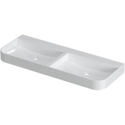 Saniselect Orbido wastafel zonder kraangat 120x45x10cm glans wit