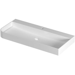 Saniselect Orbido wastafel 1 kraangat 100x45x10cm mat wit