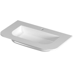 Saniselect Orbido wastafel 1 kraangat 80x45x1,5cm glans wit