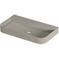 Saniselect Orbido wastafel zonder kraangat 80x45x10cm mat beige zand