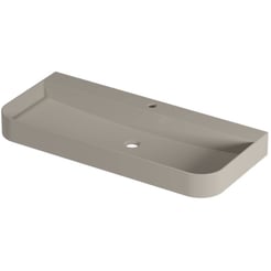 Saniselect Orbido wastafel 1 kraangat 100x45x10cm mat beige zand