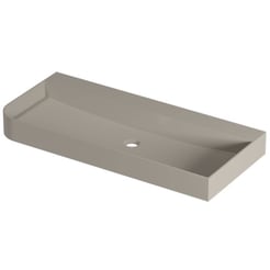 Saniselect Orbido wastafel zonder kraangat 100x45x10cm mat beige zand